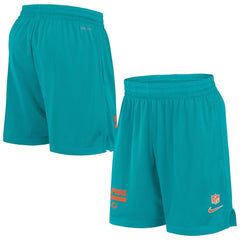 Nike Miami Dolphins 2024 Sideline Performance Mesh Shorts Aqua