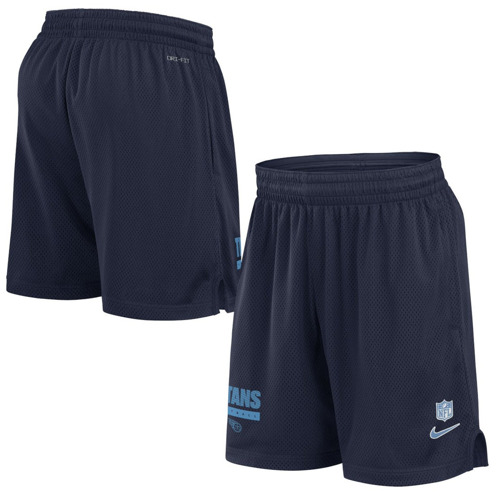 Nike Tennessee Titans 2024 Sideline Performance Mesh Shorts Navy