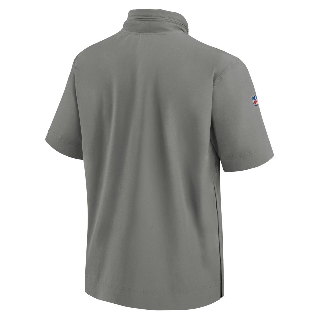 Nike Detroit Lions 2024 Sideline Coach Short Sleeve Half-Zip Hoodie Jacket Gray