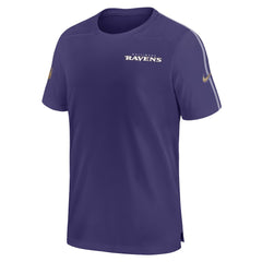 Nike Baltimore Ravens 2024 Sideline Coach UV Performance T-Shirt Purple