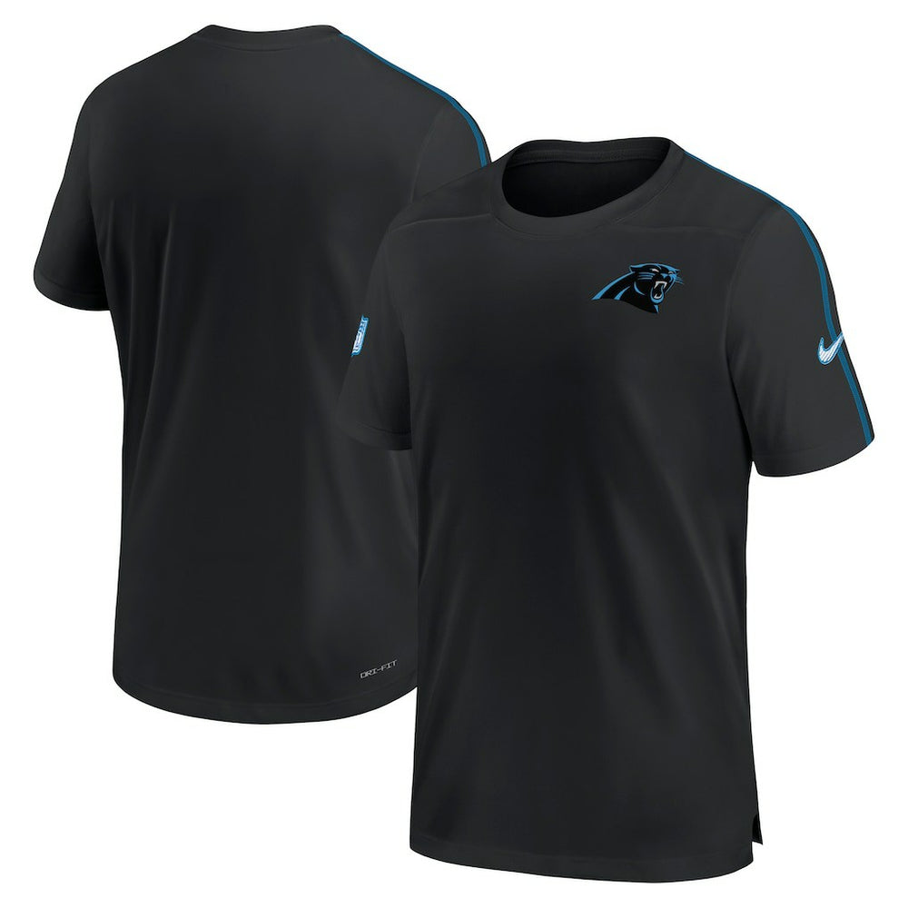 Nike Carolina Panthers 2024 Sideline Coach UV Performance T-Shirt Black