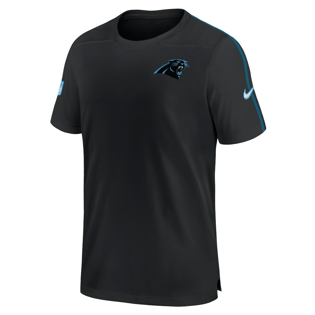 Nike Carolina Panthers 2024 Sideline Coach UV Performance T-Shirt Black