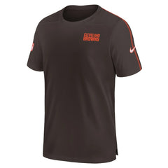 Nike Cleveland Browns 2024 Sideline Coach UV Performance T-Shirt Brown