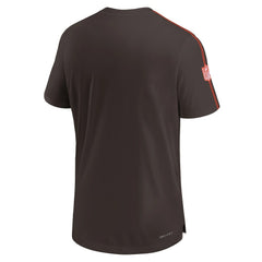 Nike Cleveland Browns 2024 Sideline Coach UV Performance T-Shirt Brown
