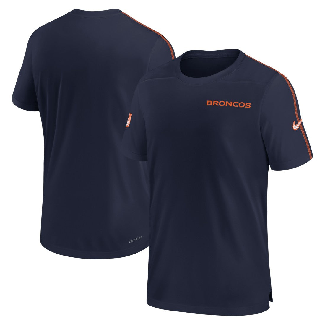 Nike Denver Broncos 2024 Sideline Coach UV Performance T-Shirt Navy