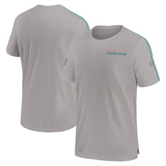 Nike Miami Dolphins 2024 Sideline Coach UV Performance T-Shirt Gray