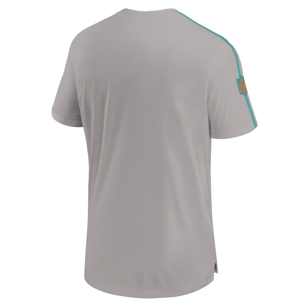 Nike Miami Dolphins 2024 Sideline Coach UV Performance T-Shirt Gray