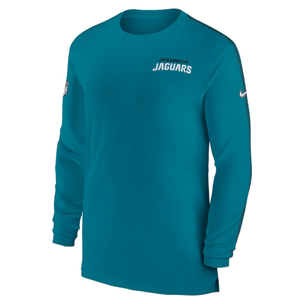 Nike Jacksonville Jaguars Sideline Coach UV Performance Long Sleeve T-Shirt Teal
