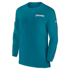 Nike Jacksonville Jaguars Sideline Coach UV Performance Long Sleeve T-Shirt Teal