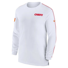 Nike Kansas City Chiefs Sideline Coach UV Performance Long Sleeve T-Shirt White