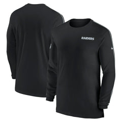 Nike Las Vegas Raiders Sideline Coach UV Performance Long Sleeve T-Shirt Black