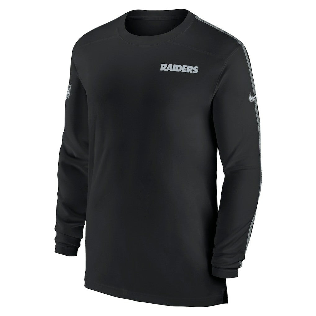 Nike Las Vegas Raiders Sideline Coach UV Performance Long Sleeve T-Shirt Black