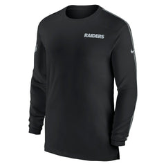 Nike Las Vegas Raiders Sideline Coach UV Performance Long Sleeve T-Shirt Black