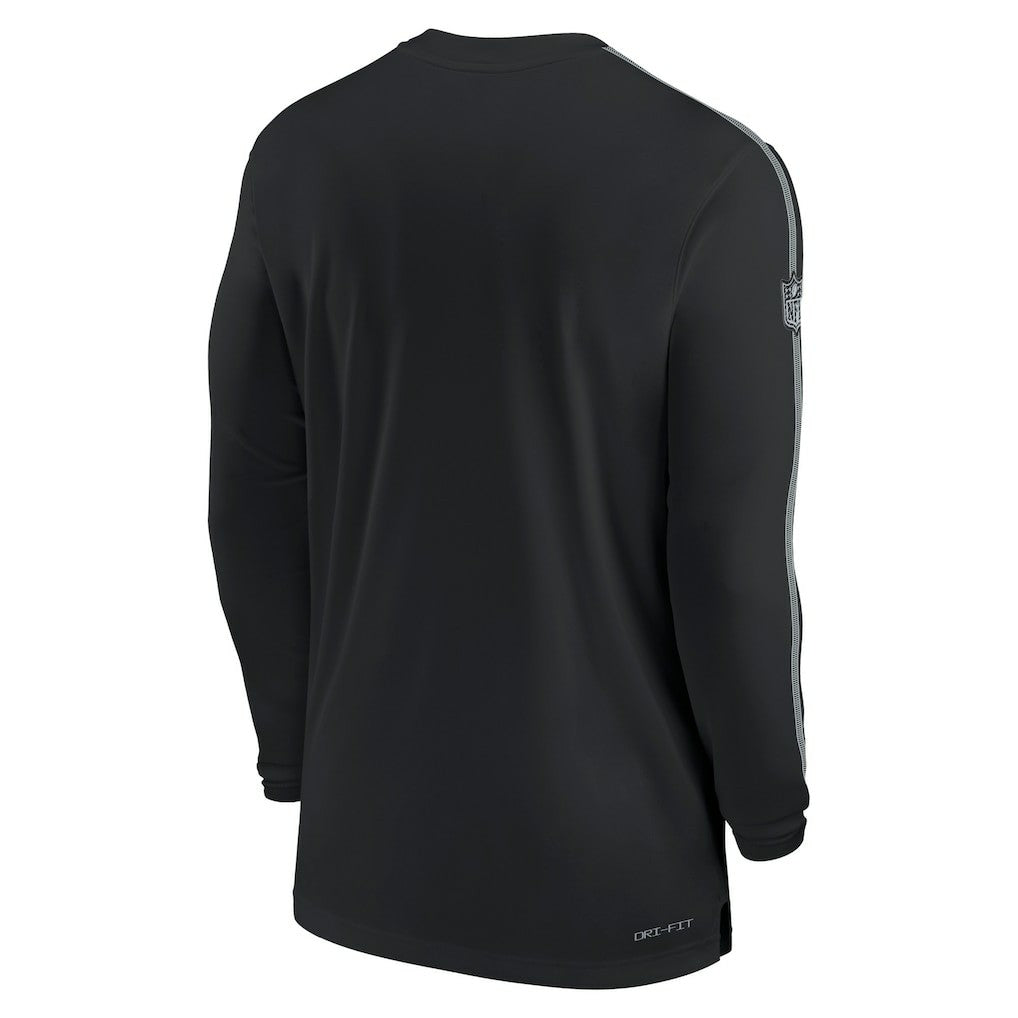 Nike Las Vegas Raiders Sideline Coach UV Performance Long Sleeve T-Shirt Black