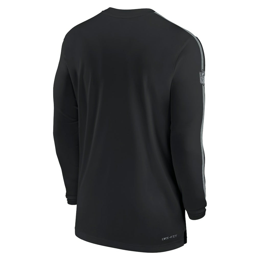 Nike Las Vegas Raiders Sideline Coach UV Performance Long Sleeve T-Shirt Black