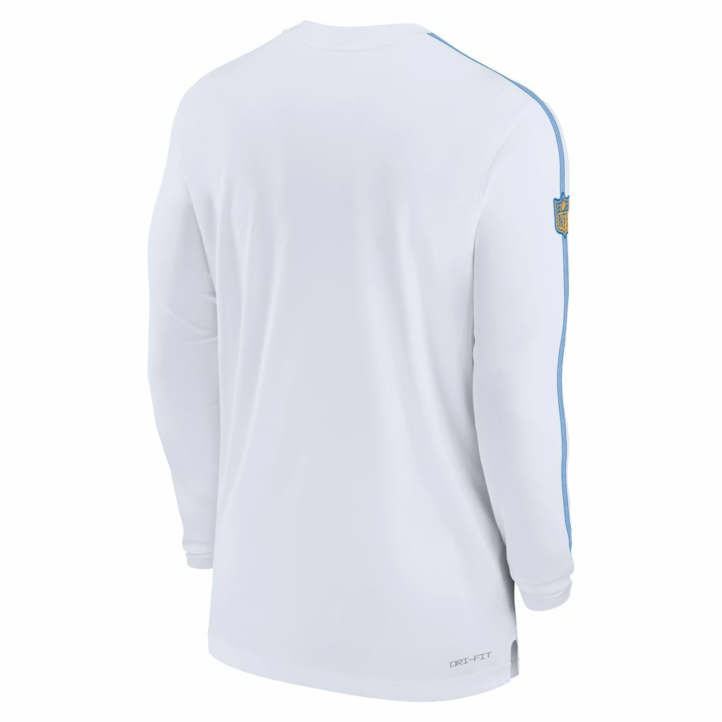 Nike Los Angeles Chargers Sideline Coach UV Performance Long Sleeve T-Shirt White