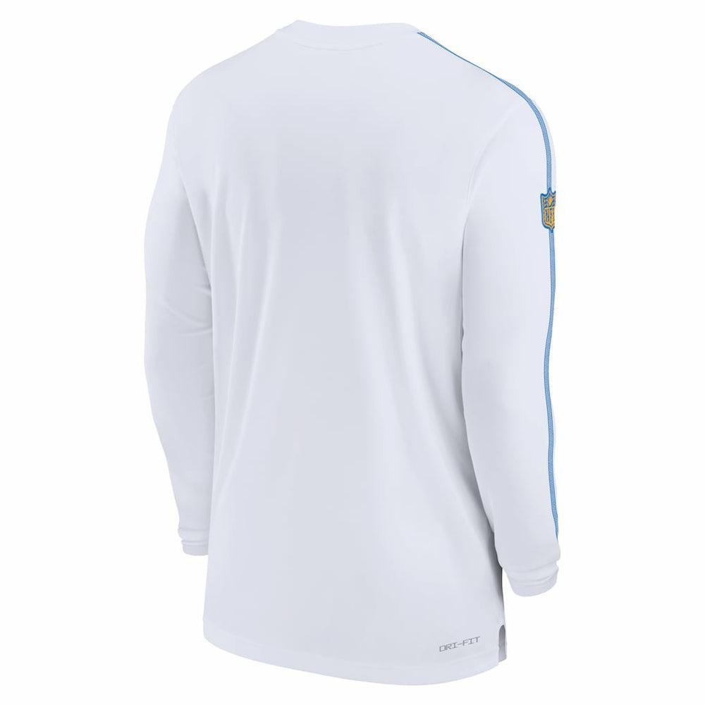 Nike Los Angeles Chargers Sideline Coach UV Performance Long Sleeve T-Shirt White