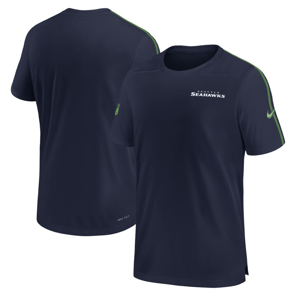 Nike Seattle Seahawks 2024 Sideline Coach UV Performance T-Shirt College Navy
