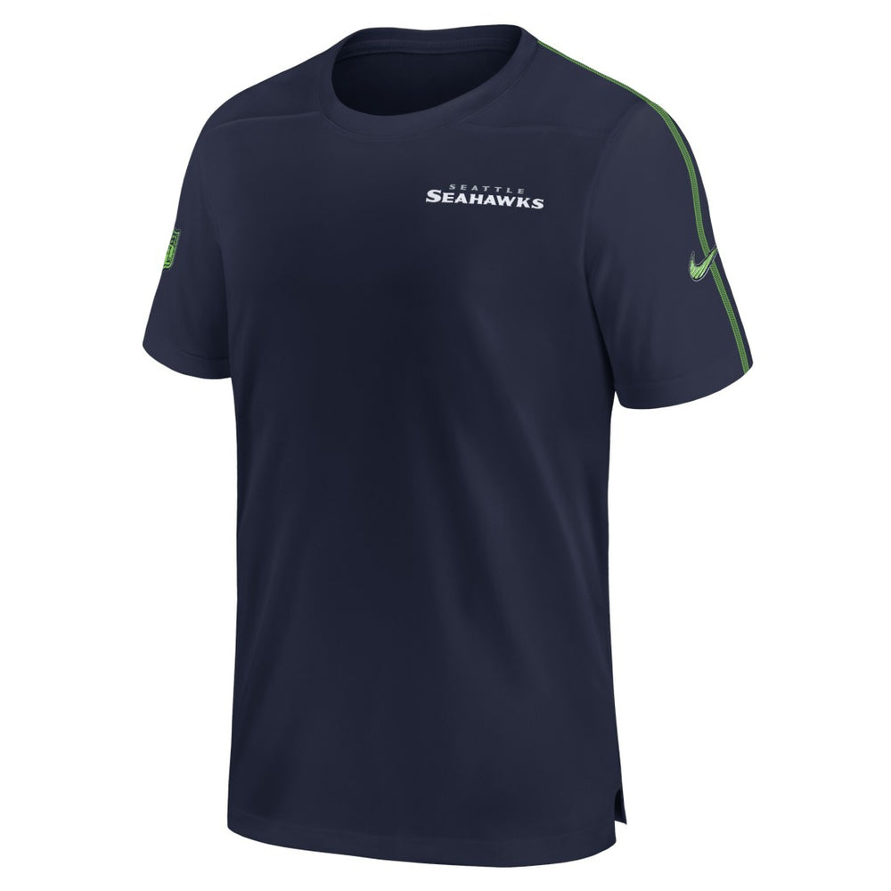 Nike Seattle Seahawks 2024 Sideline Coach UV Performance T-Shirt College Navy