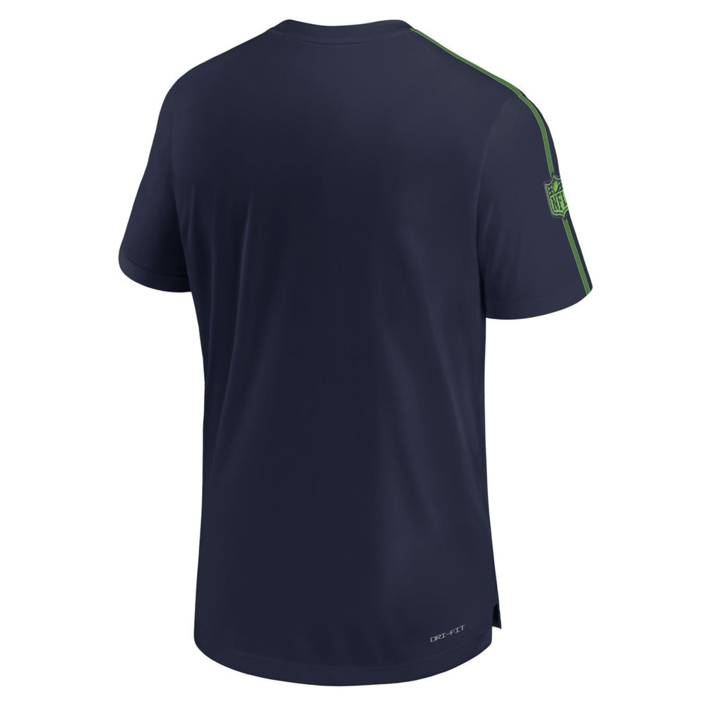Nike Seattle Seahawks 2024 Sideline Coach UV Performance T-Shirt College Navy