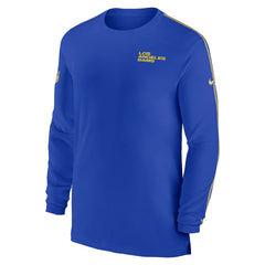 Nike Los Angeles Rams Sideline Coach UV Performance Long Sleeve T-Shirt Royal