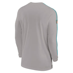 Nike Miami Dolphins Sideline Coach UV Performance Long Sleeve T-Shirt Gray