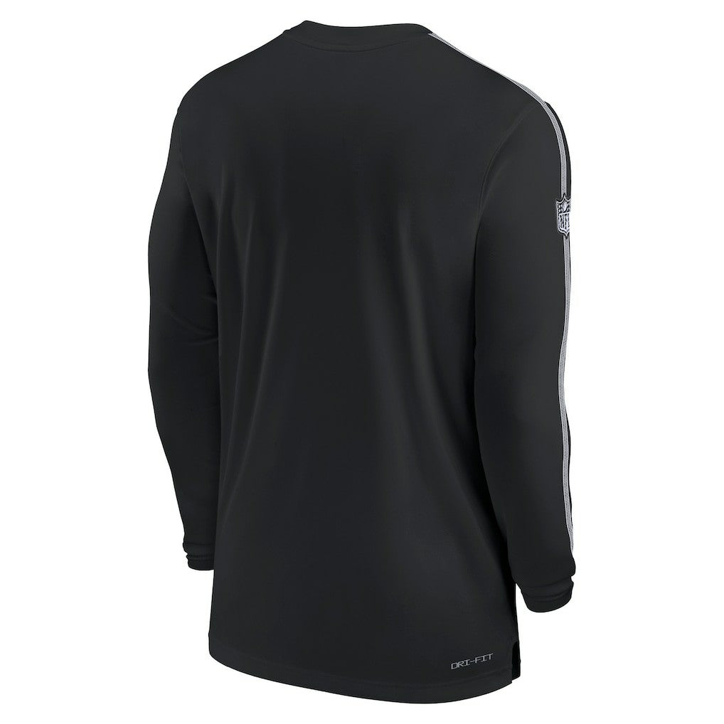 Nike Philadelphia Eagles Sideline Coach UV Performance Long Sleeve T-Shirt Black