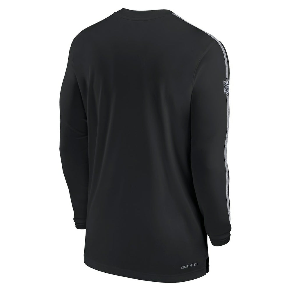 Nike Philadelphia Eagles Sideline Coach UV Performance Long Sleeve T-Shirt Black