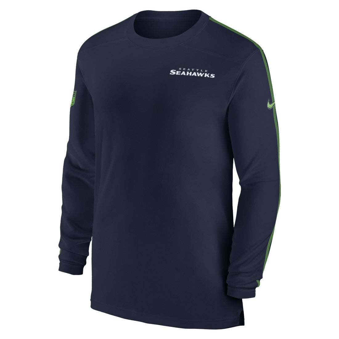 Nike Seattle Seahawks Sideline Coach UV Performance Long Sleeve T-Shirt College Navy