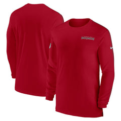 Nike Tampa Bay Buccaneers Sideline Coach UV Performance Long Sleeve T-Shirt Red