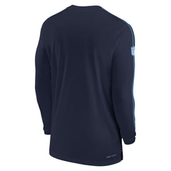 Nike Tennessee Titans Sideline Coach UV Performance Long Sleeve T-Shirt Navy