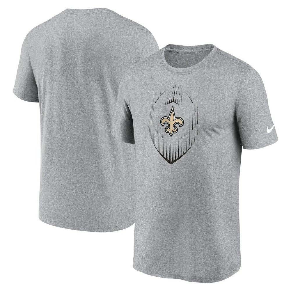 Nike New Orleans Saints Primetime Legend Icon Performance T-Shirt Heather Gray