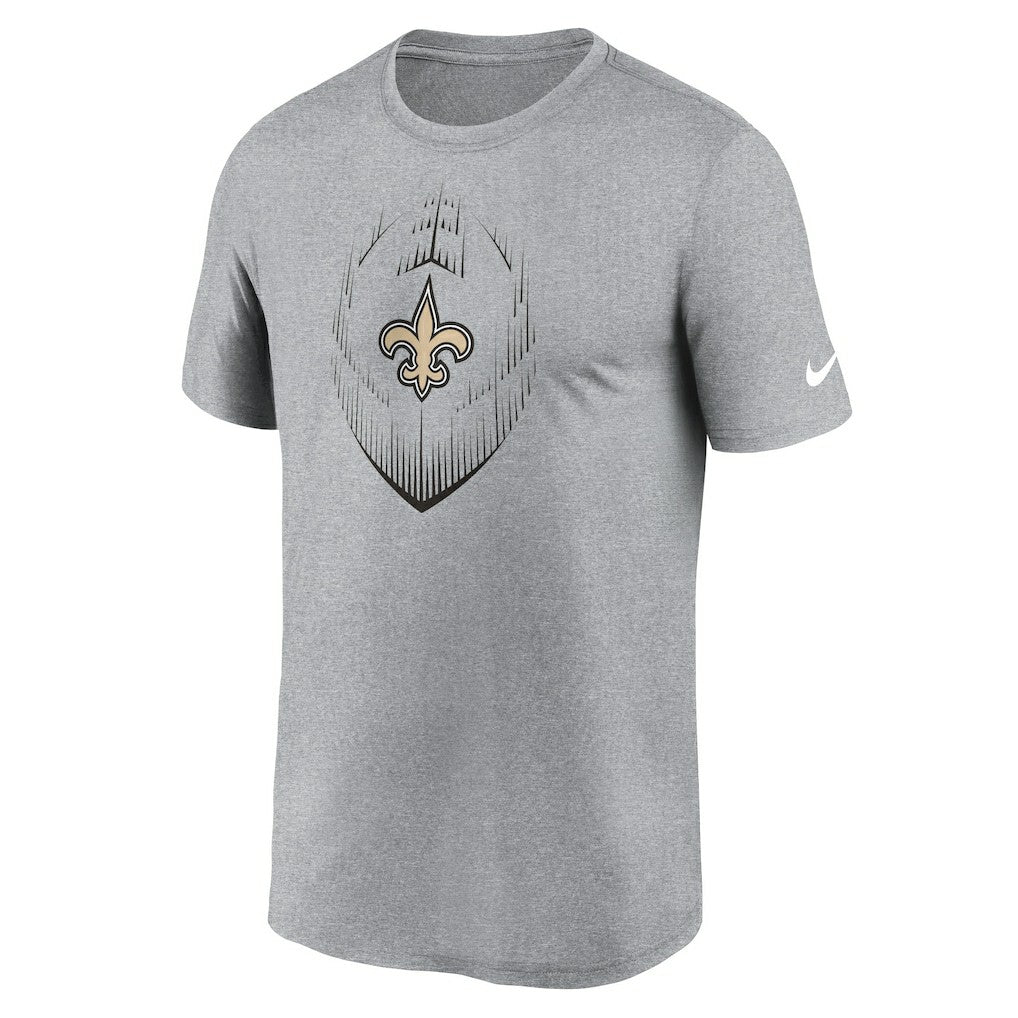 Nike New Orleans Saints Primetime Legend Icon Performance T-Shirt Heather Gray