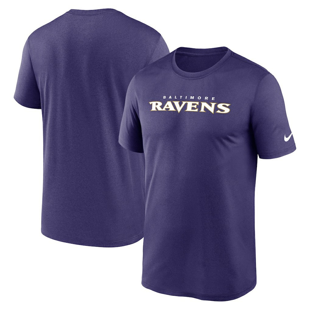 Nike Baltimore Ravens Primetime Legend Wordmark Performance T-Shirt Purple