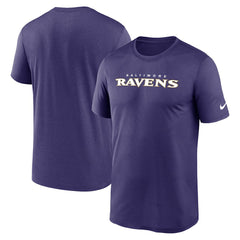 Nike Baltimore Ravens Primetime Legend Wordmark Performance T-Shirt Purple