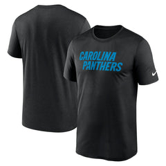 Nike Carolina Panthers Primetime Legend Wordmark Performance T-Shirt Black
