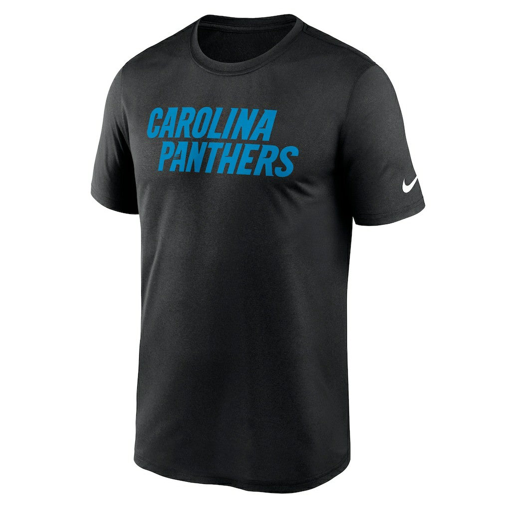 Nike Carolina Panthers Primetime Legend Wordmark Performance T-Shirt Black