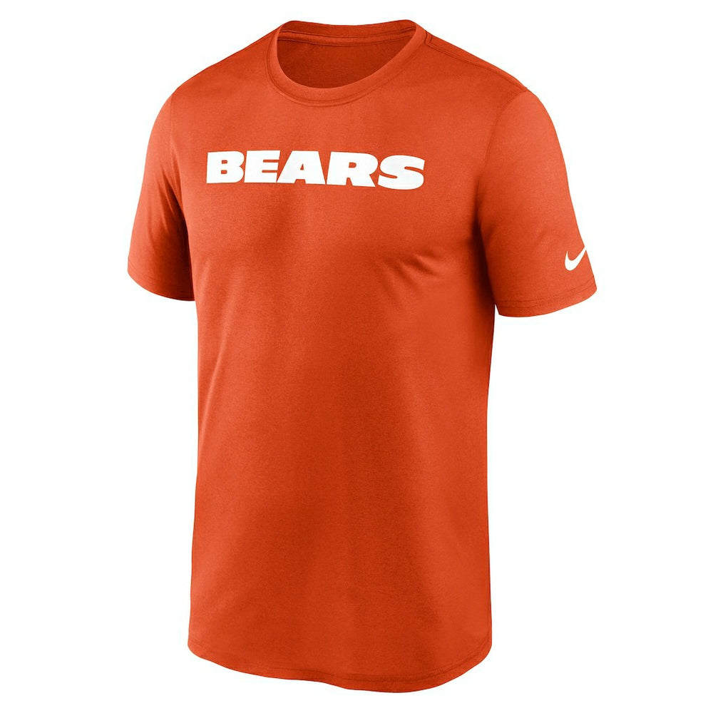 Nike Chicago Bears Primetime Legend Wordmark Performance T-Shirt Orange