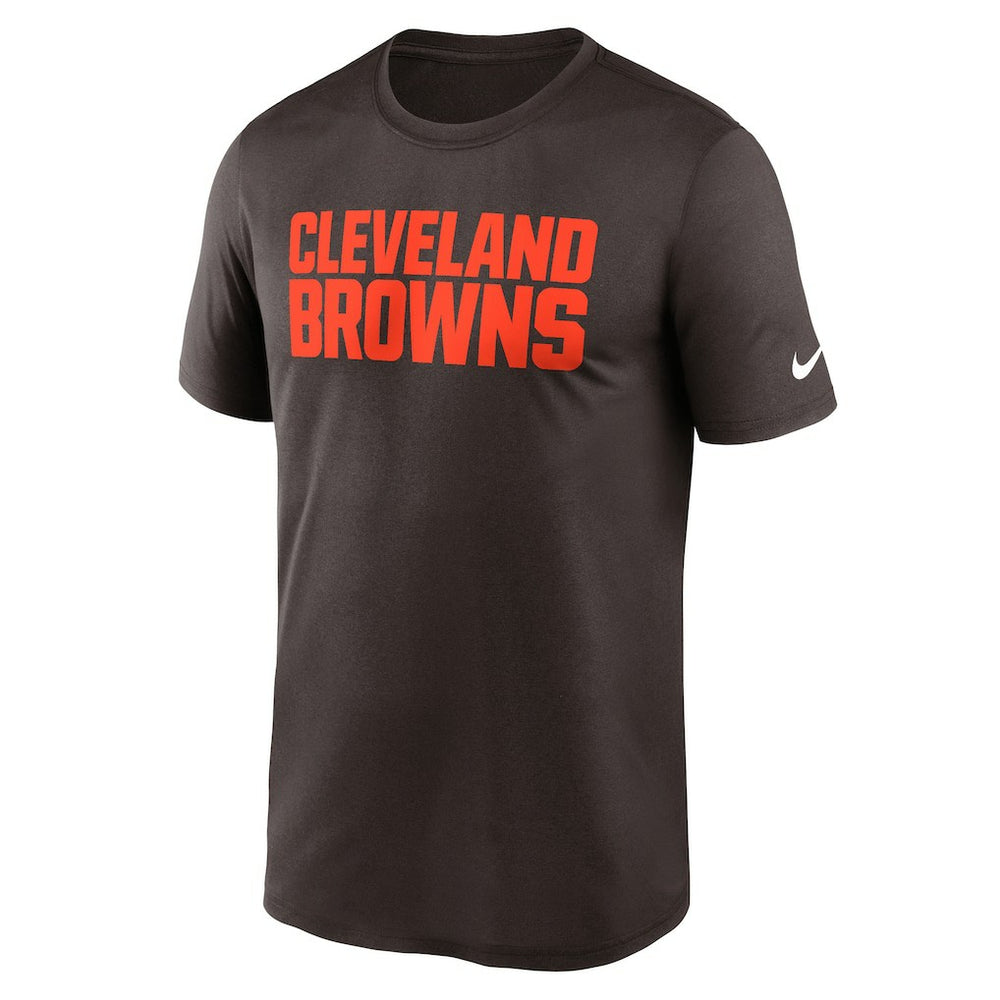 Nike Cleveland Browns Primetime Legend Wordmark Performance T-Shirt Brown
