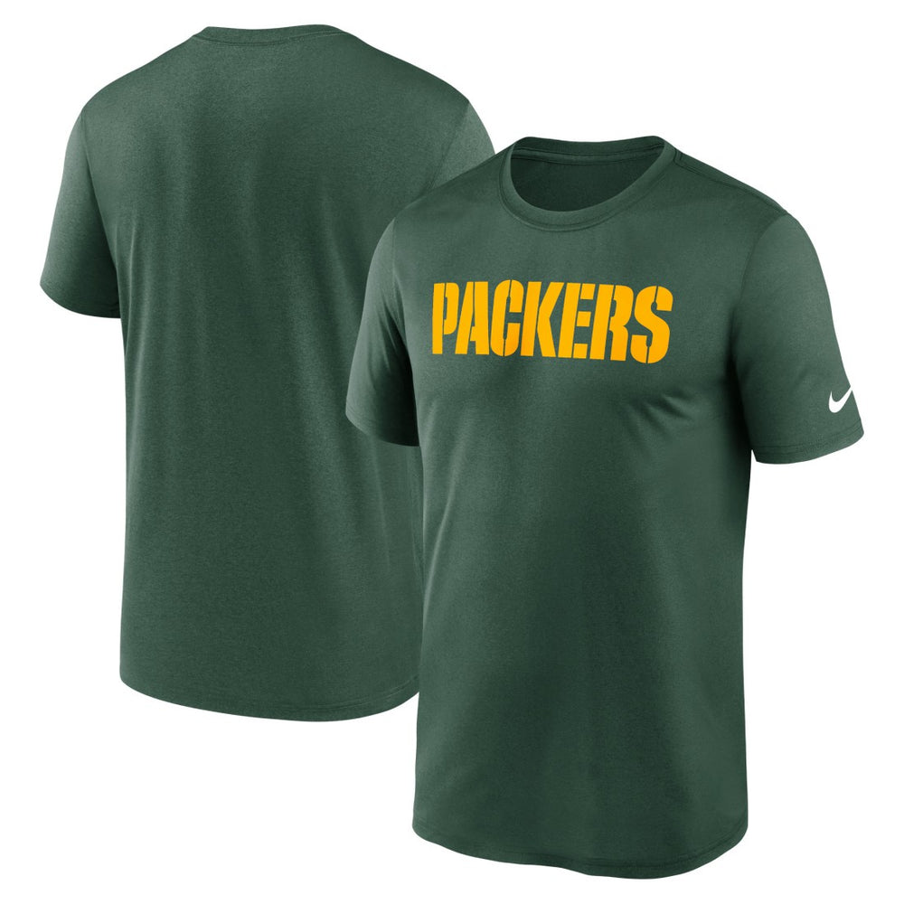 Nike Green Bay Packers Primetime Legend Wordmark Performance T-Shirt Green