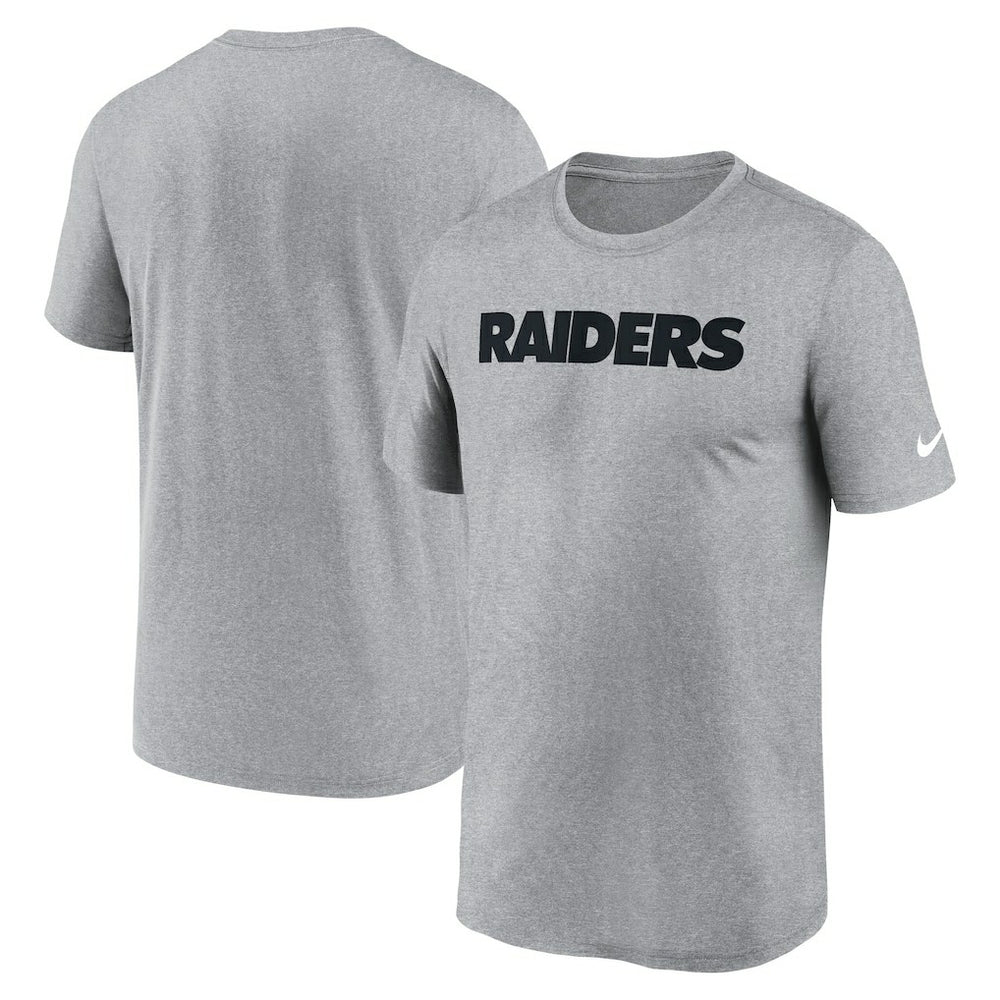 Nike Las Vegas Raiders Primetime Legend Wordmark Performance T-Shirt Heather Gray