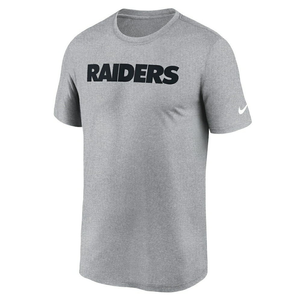 Nike Las Vegas Raiders Primetime Legend Wordmark Performance T-Shirt Heather Gray