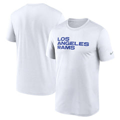 Nike Los Angeles Rams Primetime Legend Wordmark Performance T-Shirt White