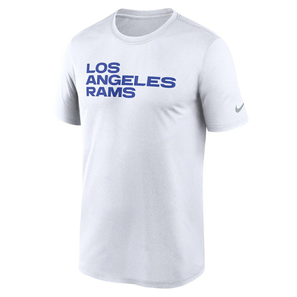 Nike Los Angeles Rams Primetime Legend Wordmark Performance T-Shirt White
