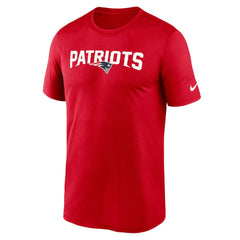 Nike New England Patriots Primetime Legend Wordmark Performance T-Shirt Red
