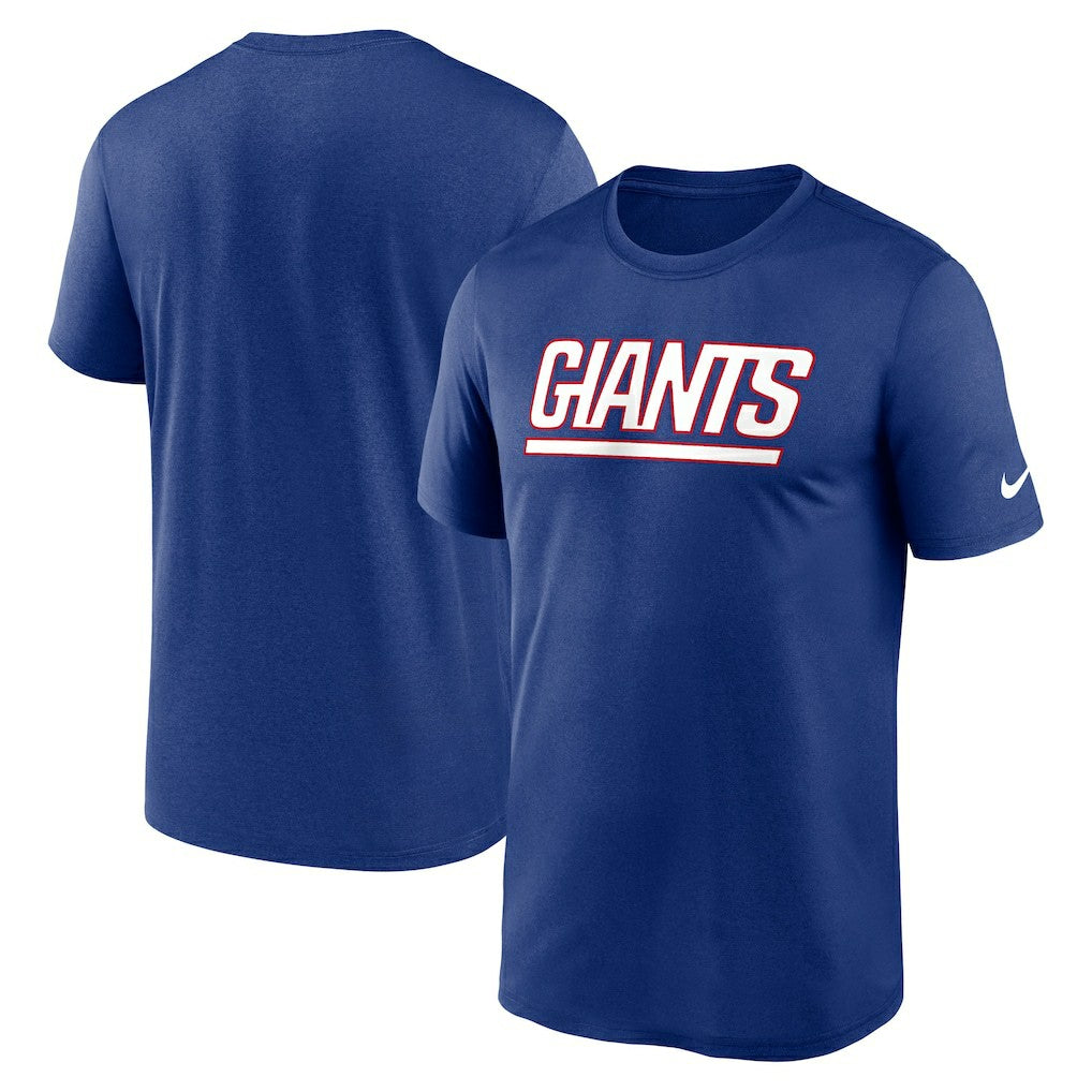 Nike New York Giants Primetime Legend Wordmark Performance T-Shirt Royal