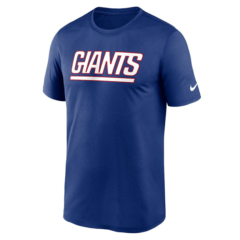 Nike New York Giants Primetime Legend Wordmark Performance T-Shirt Royal