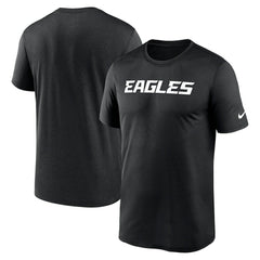 Nike Philadelphia Eagles Primetime Legend Wordmark Performance T-Shirt Black