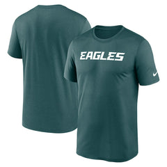 Nike Philadelphia Eagles Primetime Legend Wordmark Performance T-Shirt Midnight Green
