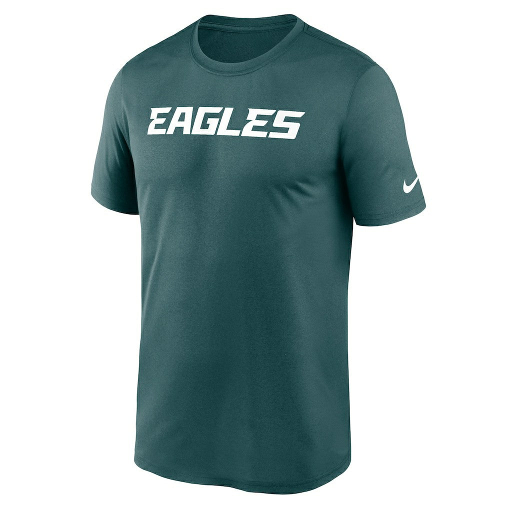 Nike Philadelphia Eagles Primetime Legend Wordmark Performance T-Shirt Midnight Green